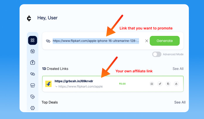 samsung affiliate generate url