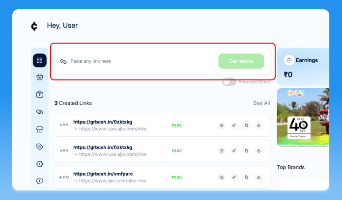 samsung affiliate paste url