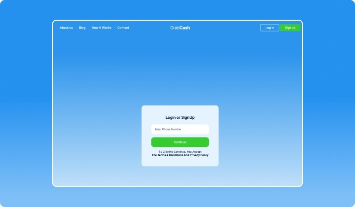 GrabCash Signup